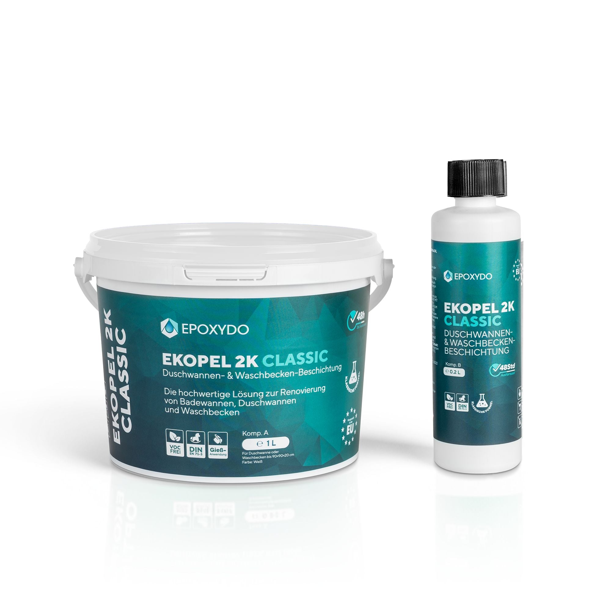 ekopel 2k ekopel roll on badewanne neu beschichten beschichtung neu auftragen neu gestalten streichen weiß wanne fliesen badewannenlack set von frei epoxydo